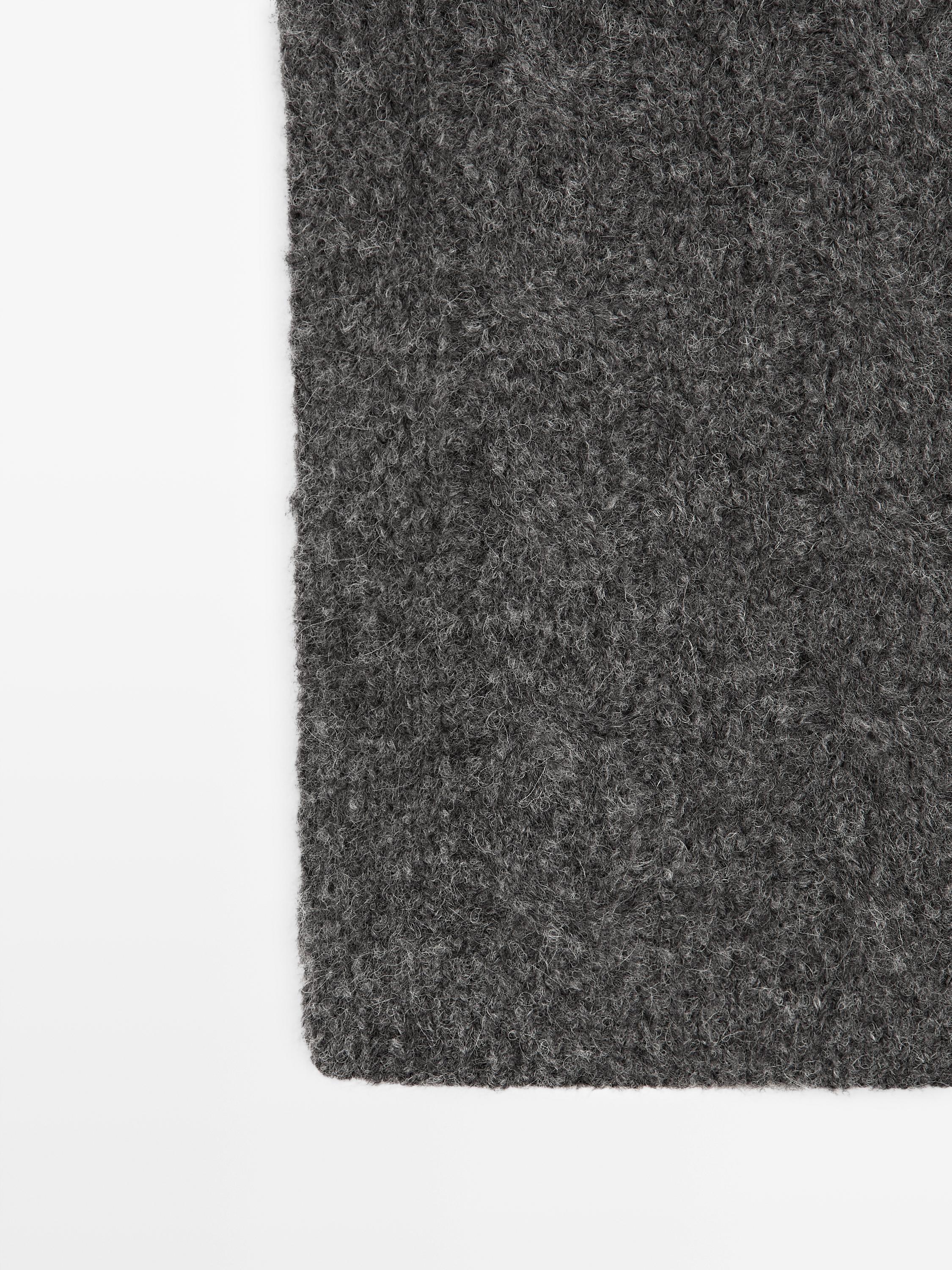 Plastron en alpaga mélangé